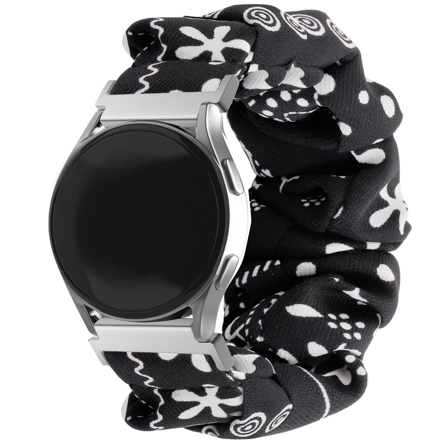 Samsung Galaxy Watch 6 Classic 43mm Scrunchie Armband (Schwarz mix)