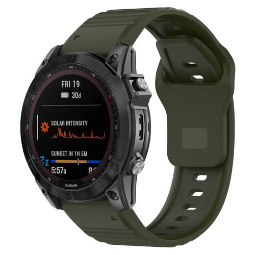 Bracelet silicone outdoor Garmin Tactix 7 Pro (vert armée)