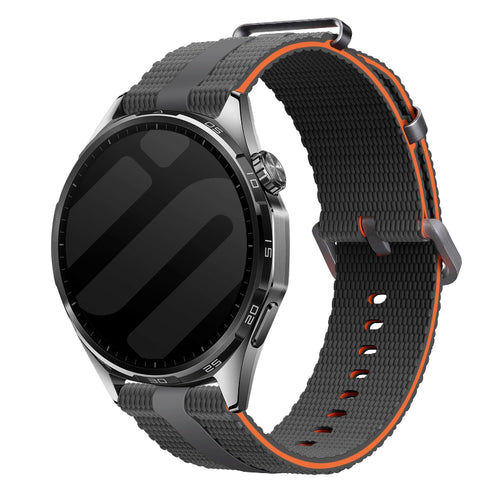 Polar Ignite Silicone Active Strap (Dark Grey/Orange)
