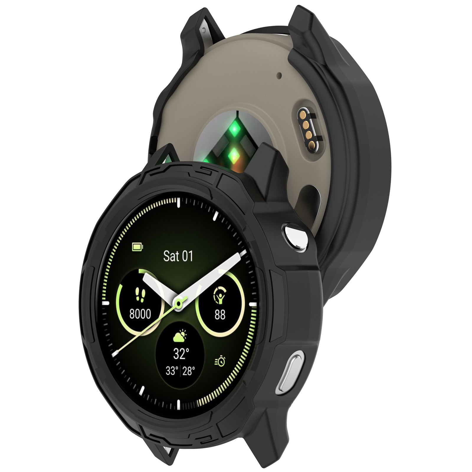 Funda TPU resistente Garmin Venu 4 - 45mm (negro)