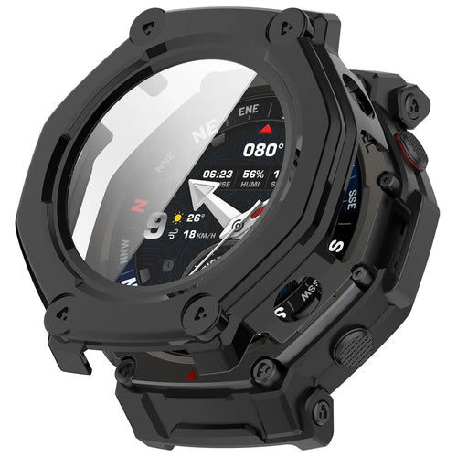 Amazfit T-Rex 3 Pro - 48mm Hard Case mit Glas (Schwarz)