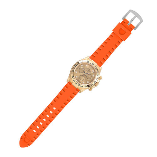 Correa silicona ondulada universal 24mm (naranja)