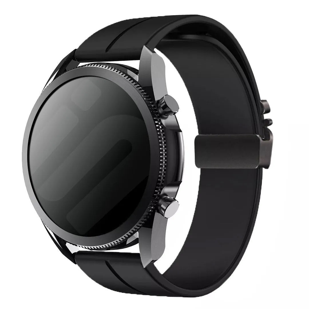 Oppo Watch X2 Silikonarmband mit P-Schnalle (Schwarz)