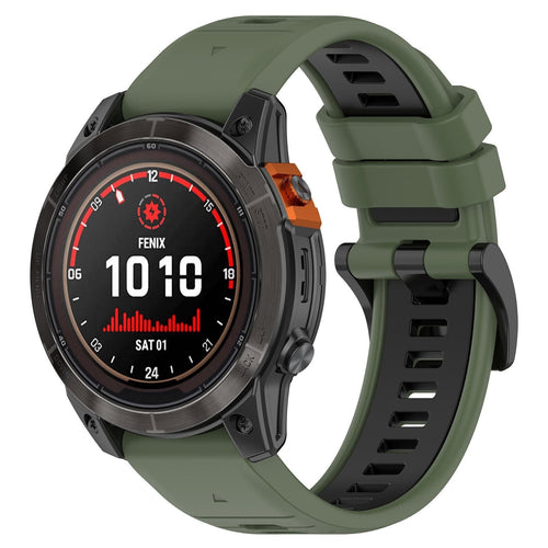 Correa deportiva con hebilla Garmin Quatix 8 - 47mm (verde oliva/negro)