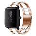 Bracelet acier Xiaomi Amazfit Bip (or rose/blanc)