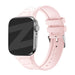 Bandz Bracelet silicone Apple Watch avec motif cuir (rose)