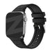 Bandz Bracelet silicone Apple Watch avec motif cuir (noir)