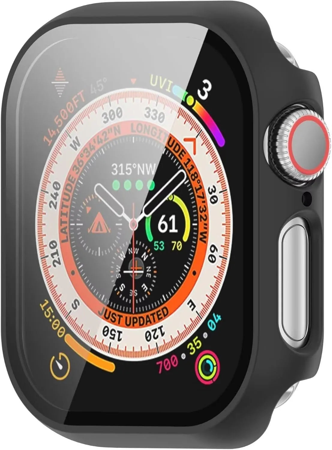 Apple Watch Hardcase mit Glass (schwarz)