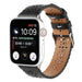 Bracelet cuir à motifs Apple Watch (noir)