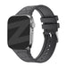 Bandz Bracelet silicone Apple Watch avec motif cuir (gris foncé)