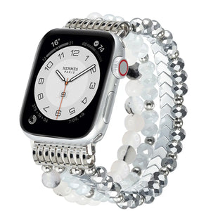 Correa con cuentas Apple Watch (plata)