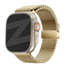 Bandz Apple Watch Ultra Milanese loop band met P-buckle (goud)