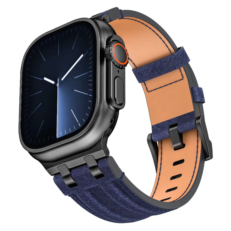 apple watch denim band blue black