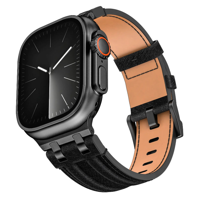apple watch denim band black black