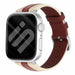 Apple Watch Slim Hybrid Leather Strap (Beige/Red)