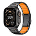 Apple Watch mecha titanium hybrid band (zwart/oranje)