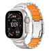 Correa titanio híbrida mecha Apple Watch (titanio/naranja)