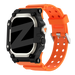 Bandz Apple Watch Ultra TPU band met case (oranje met titanium)