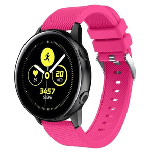 Twill Silicone Strap, on a watch, 3/4 front view