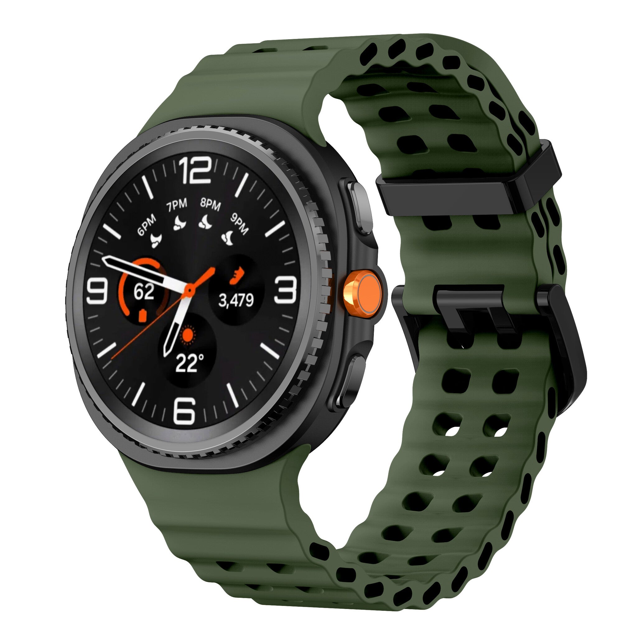 Samsung Galaxy Watch 8 Classic Ocean Armband (Olivgrün)