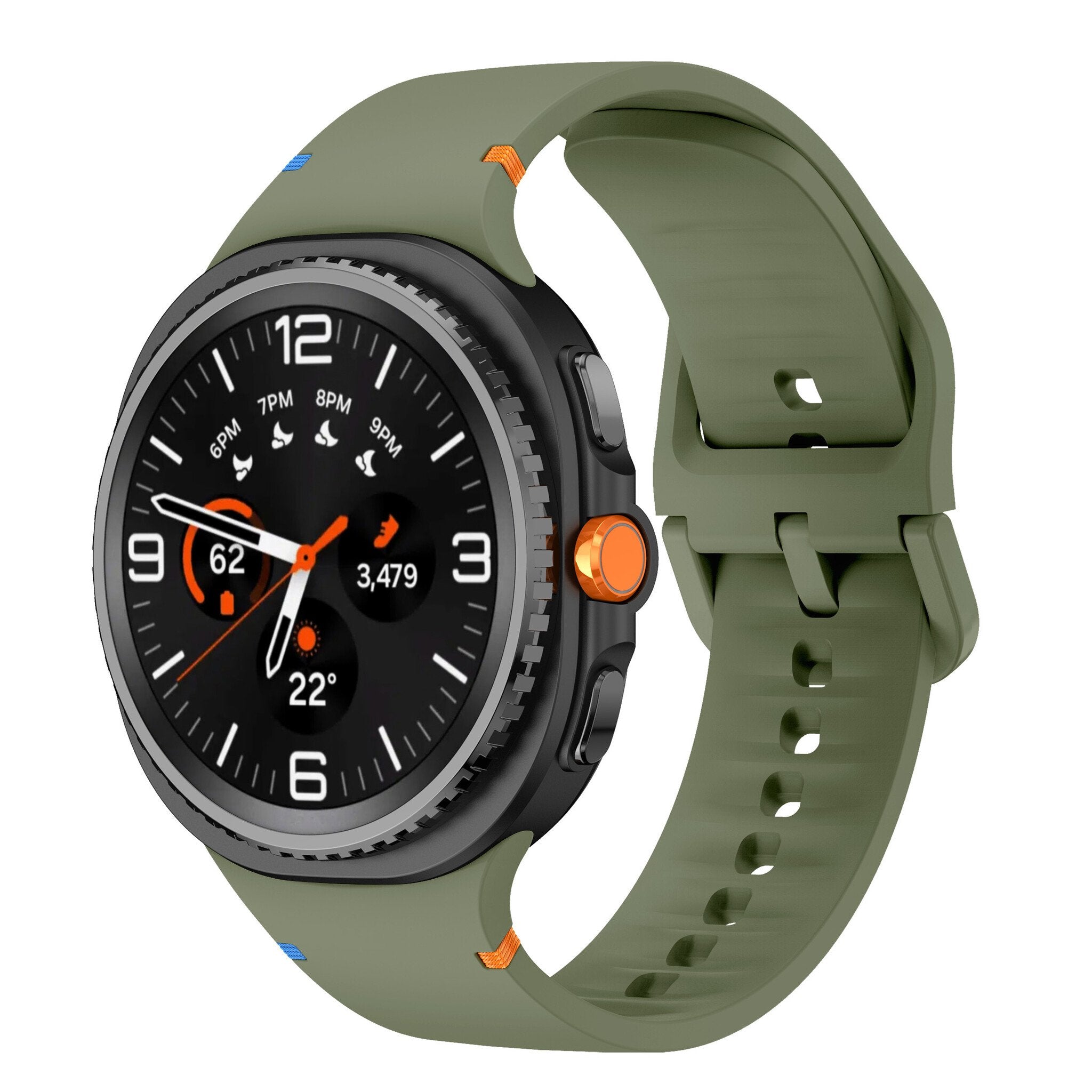 Samsung Galaxy Watch 8 - 40 mm Silikonarmband (Armeegrün)
