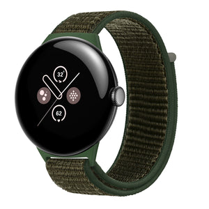 Google Pixel Watch 5 - 45mm Nylonarmband (Armeegrün)