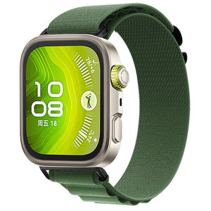 Huawei Watch Fit 5 Pro Alpine nylon bandje (legergroen)