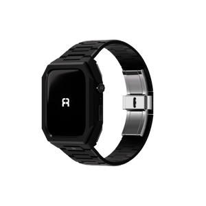 Reqior Apple Watch 45mm Case with Steel Strap 'Nautilus' (Black)