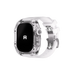 Reqior Apple Watch 45mm Polymer Hülle mit integriertem Gummi-Armband (Transparent)