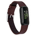Fitbit Inspire 3 leren bandje (donkerbruin)