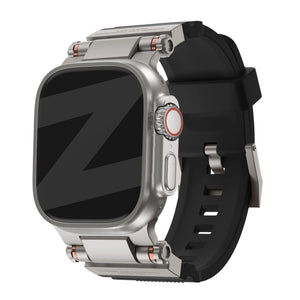 Bandz Bracelet silicone 'Explorer' Apple Watch (noir avec titane)