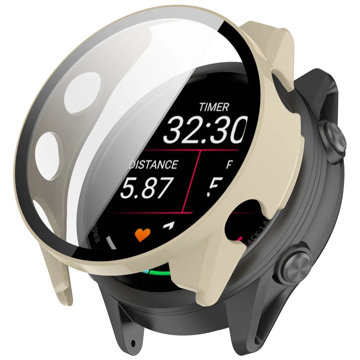 Garmin Forerunner 570 - 42mm hard case met glas (beige)
