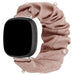Fitbit Sense Scrunchie Armband (Beige mit Perlen)