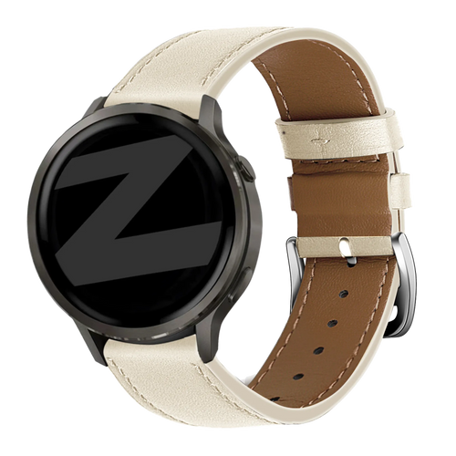 Bandz Garmin Approach S42 lederen band 'Deluxe' (beige)