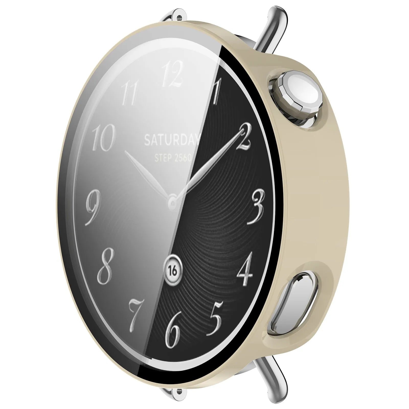 Coque PC avec verre Xiaomi Watch S4 - 41mm (beige)