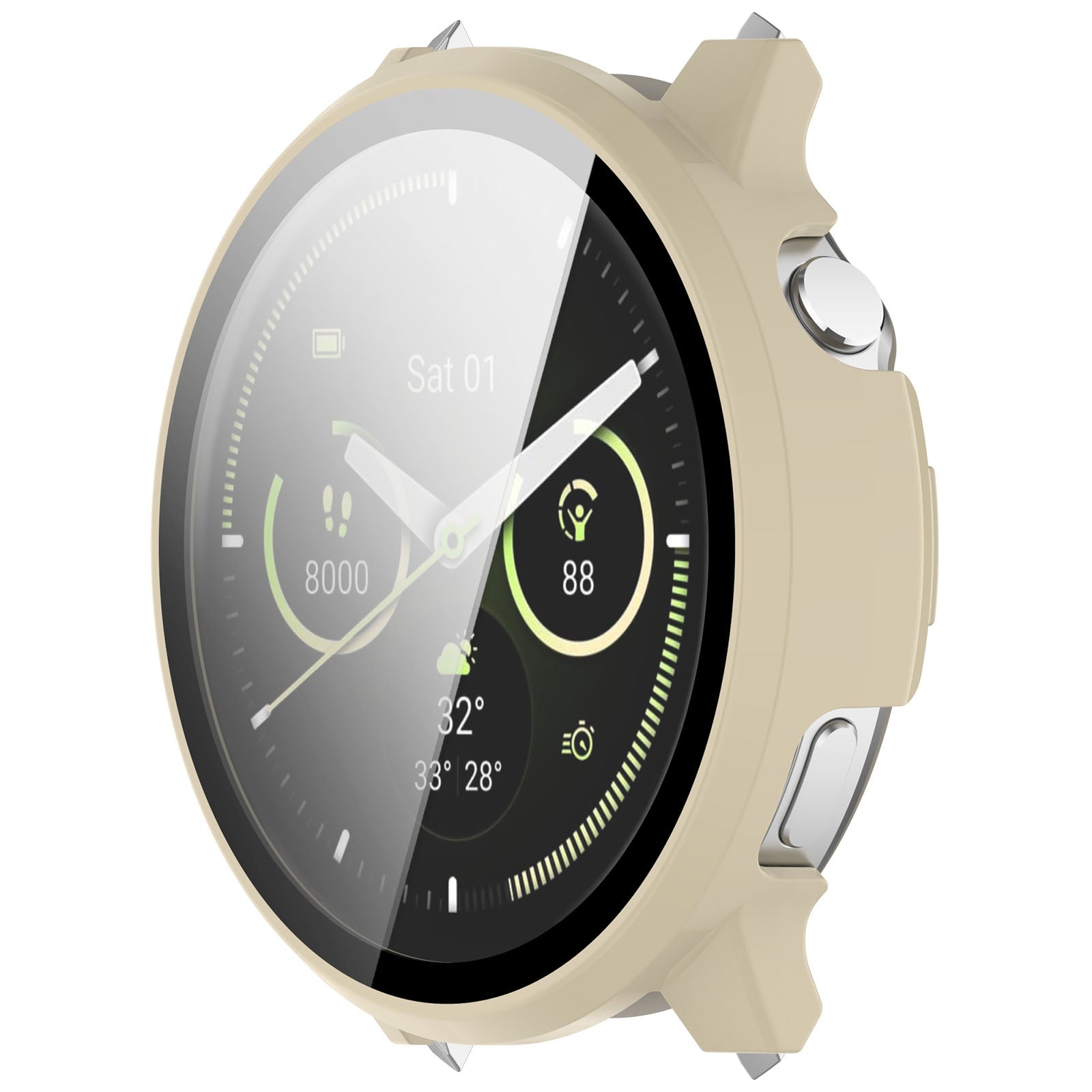 Garmin Venu 4 - 41mm hard case met glas (beige)