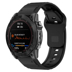 Garmin Quatix 8 - 51mm Outdoor Silikonarmband (Schwarz)