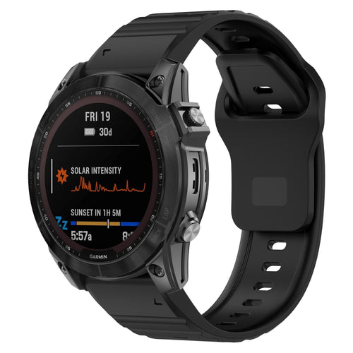 Bracelet silicone Outdoor Garmin Descent MK3i - 51mm (noir)