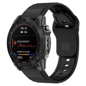 Bracelet silicone Outdoor Garmin Quatix 8 - 47mm (noir)