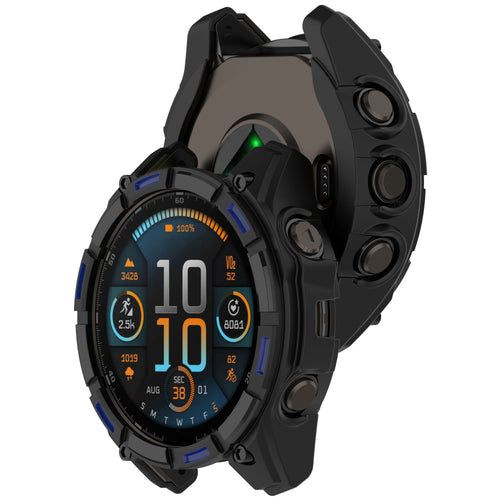 Garmin Quatix 8 - 51mm Rugged TPU Case (Black/Blue)