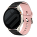Samsung Galaxy Watch 7 - 44mm Flower Silikonarmband (Schwarz/Helles Rosa)