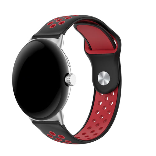 Google Pixel Watch 5 - 41mm sport bandje (zwart/rood)