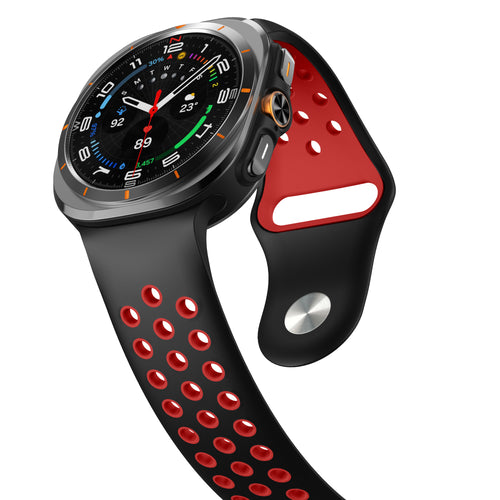 Bracelet sport Samsung Galaxy Watch Ultra (noir/rouge)