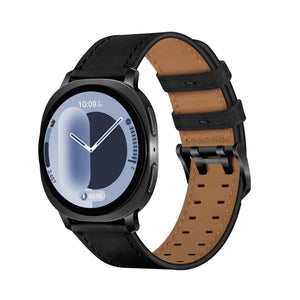 Samsung Galaxy Watch 8 - 44mm Double Pin Leather Strap (Black)