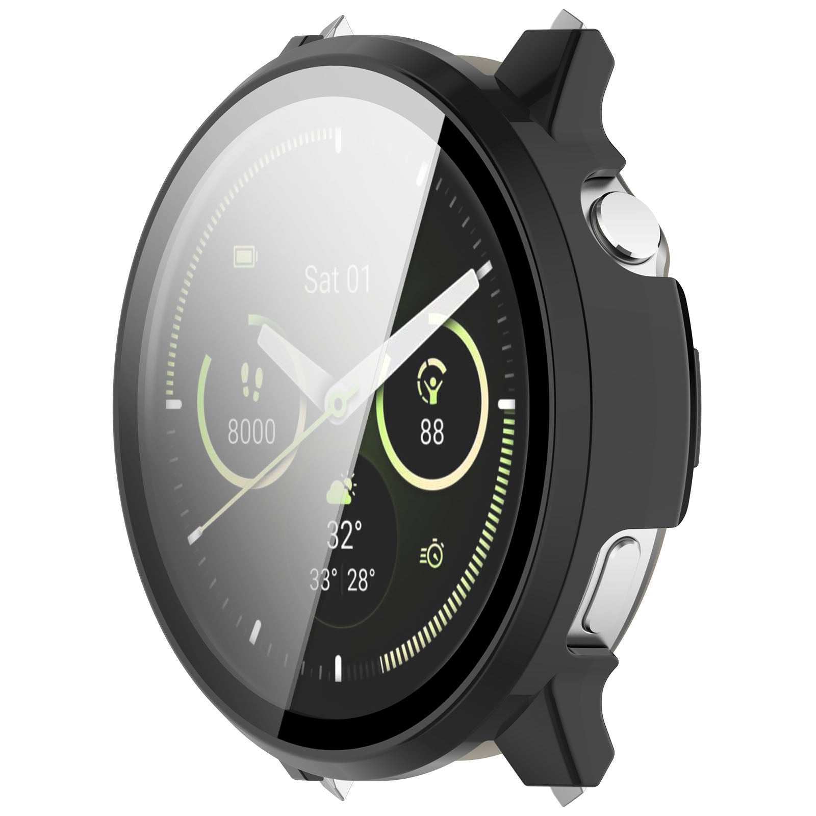 Garmin Venu 4 - 41mm hard case met glas (zwart)