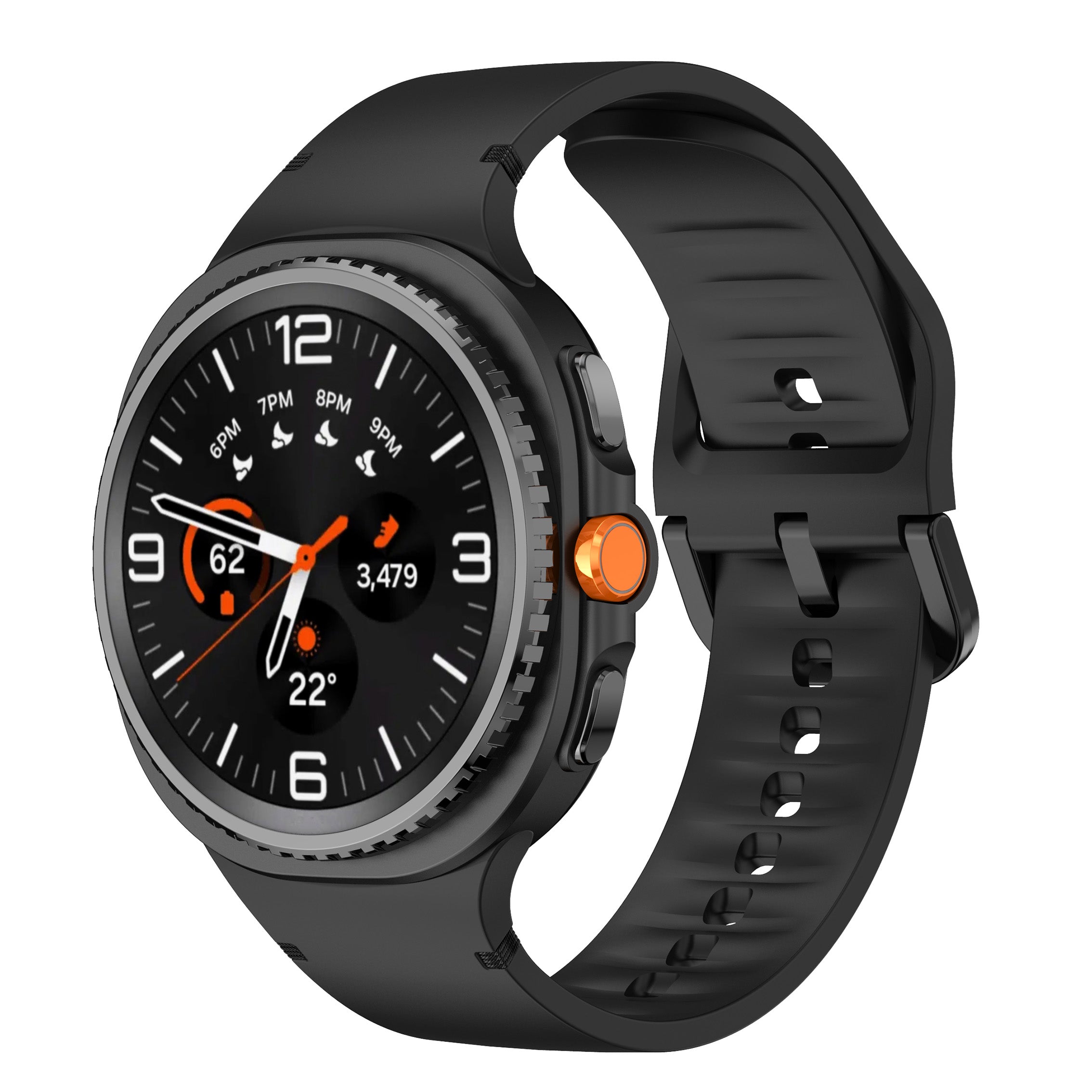 Samsung Galaxy Watch 8 Classic Silikonarmband (Schwarz)