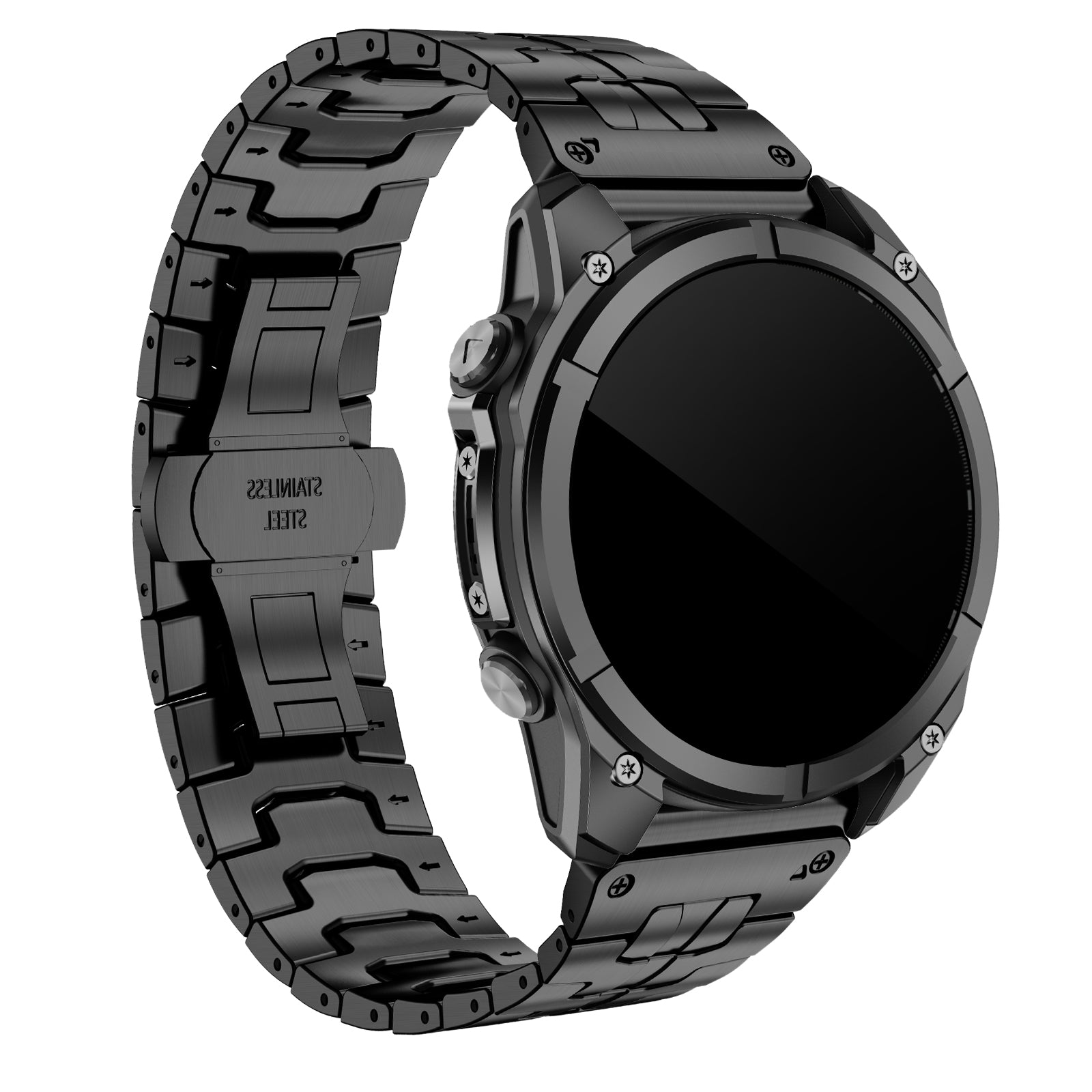 Garmin Fenix 5 / 6 Steel 'Iron' Strap (Black)