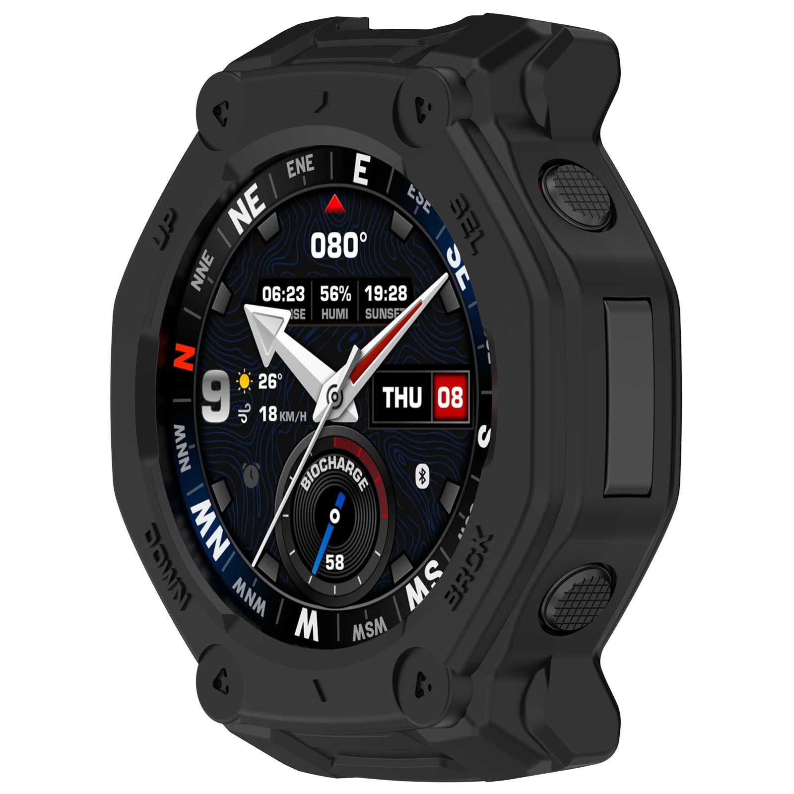 Amazfit T-Rex 3 Pro - 44mm Robuste TPU-Hülle (Schwarz)