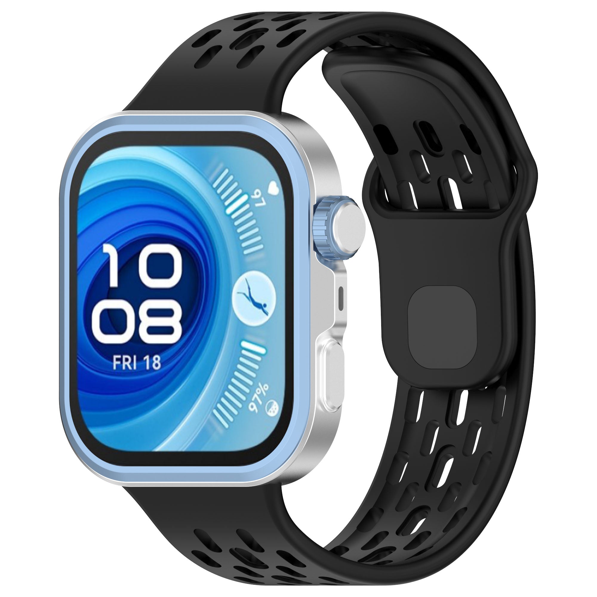 Huawei Watch Fit 5 Pro siliconen air bandje (zwart)