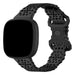 Fitbit Versa 4 siliconen bandje met patroon (zwart)
